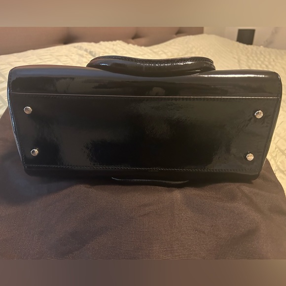 Black Patent Kate Spade Handbag - Picture 3 of 7